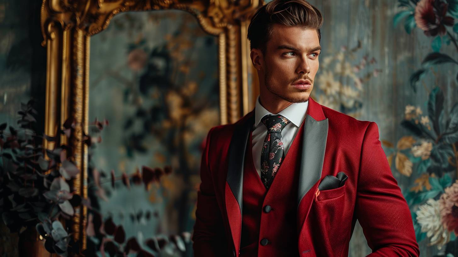Make a Statement with a Red Suit Vest That Every Man Should Try
